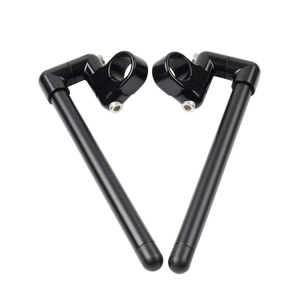 31MM-58MM Cafe Racer Bars for Universal Motorcycles (7/8") Black Clip-On