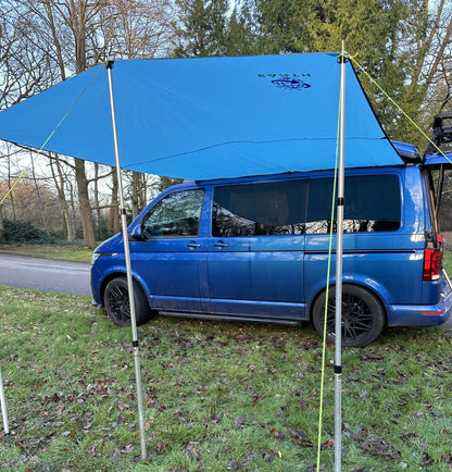 Set of 2.4 x 3m Light Blue Awning Canopy for Campervan Caravan