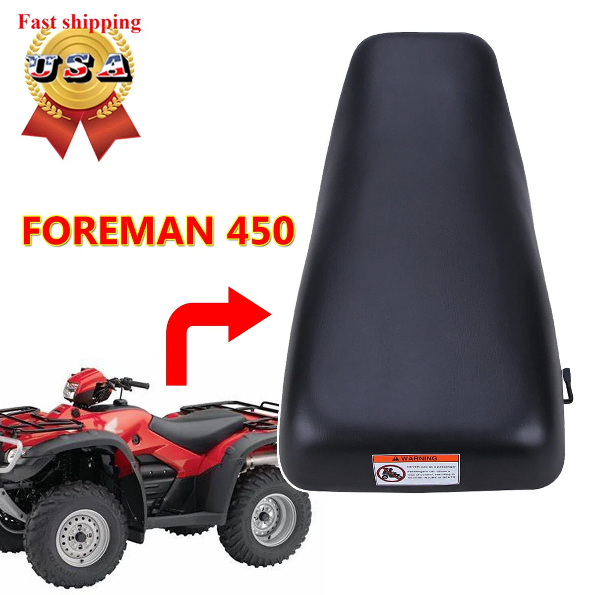 Complete Seat for Honda TRX450FE TRX450FM Foreman 450 (2002–2004) #77100-HN0-A00ZB