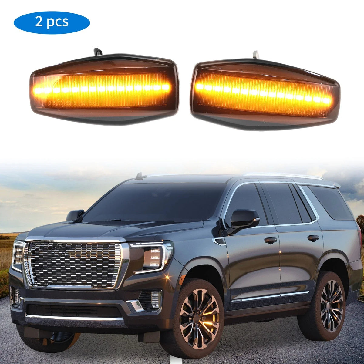 2X LED Side Fender Marker Light for Hyundai I10 (2008–2011) Amber Turn Signal