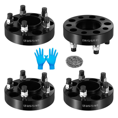 4Pc 1.25" Hub Centric Wheel Spacers for Dodge Challenger Charger (2015–2019)