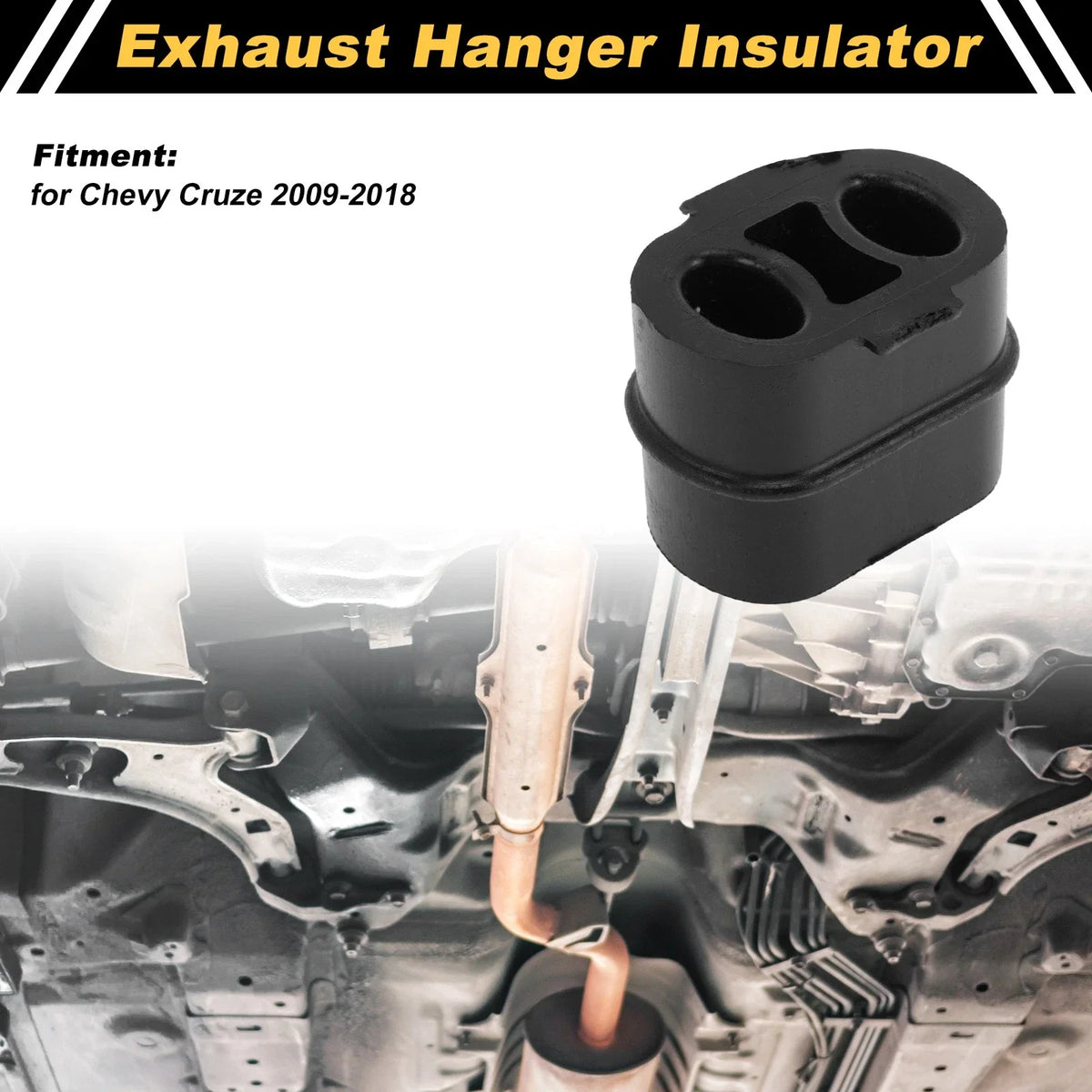 Muffler Exhaust Hanger for Chevy Cruze (2009–2018) 13276148 Rubber Black