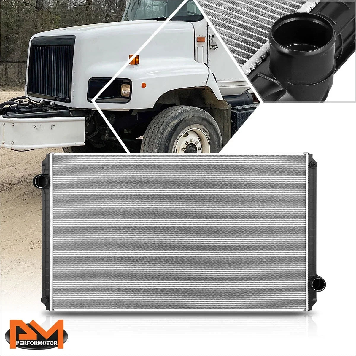 Aluminum Core 2-Row Radiator for International 5070/5900i/5600i/5500i/5000 (1996–2004)