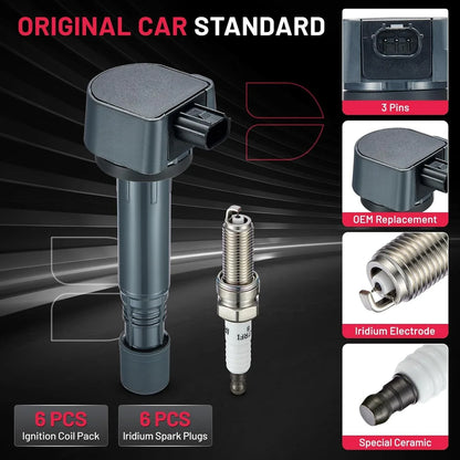 Ignition Coil Pack and Spark Plugs for Honda Pilot (2009–2015)