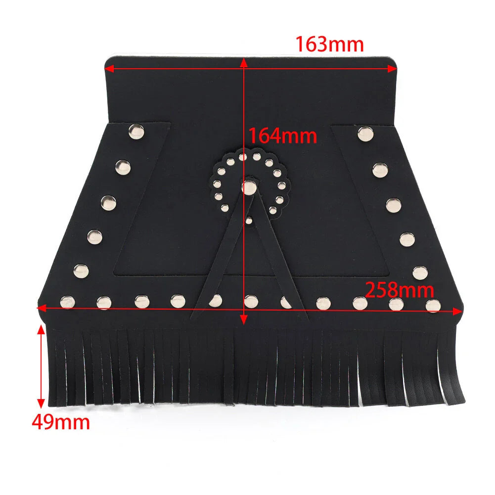 PU Leather Rear Fender Mud Flap Cover for Harley Motorcycle