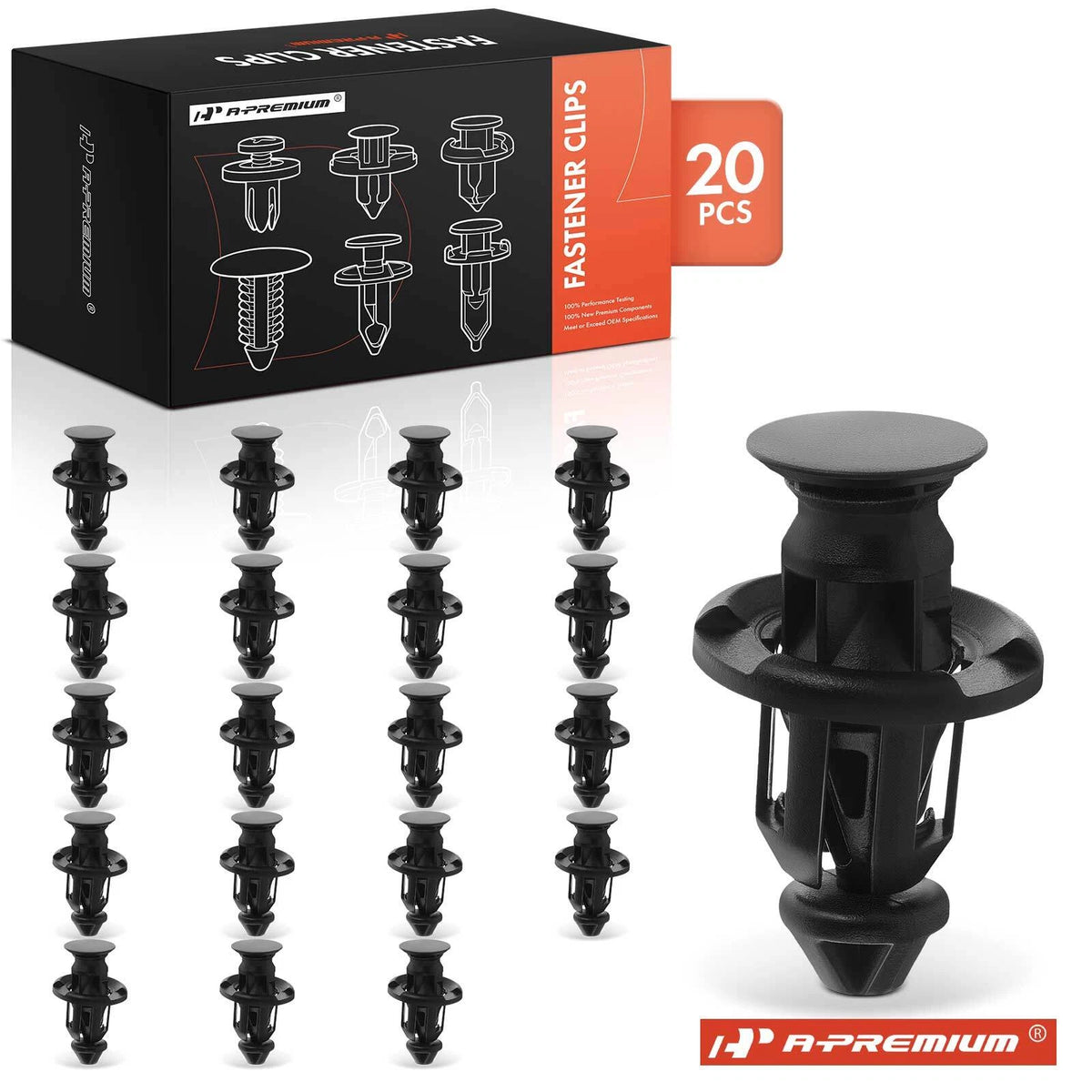 20Pcs Front Clip Lower Fender Panel Bracket Fastener for Toyota (5145348010, 21860)
