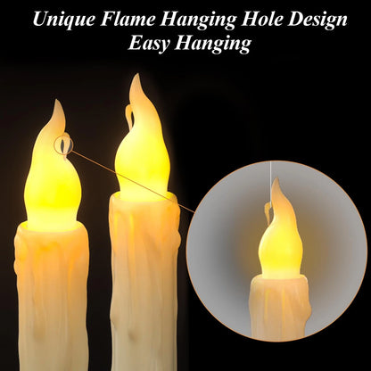 Set of 6 Flameless LED Taper Candles with Timer