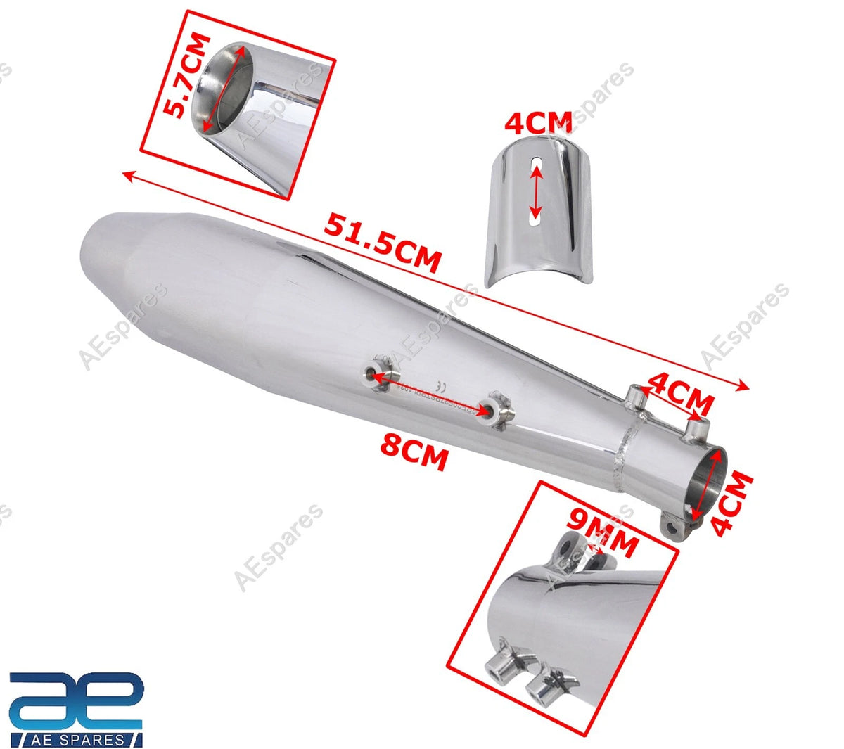 Exhaust Silencer for Royal Enfield Interceptor & GT Continental 650