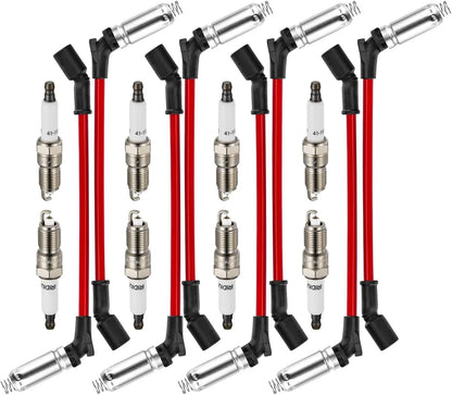Iridium Spark Plugs & Spark Plug Wires for Compatible Vehicles (41-110, 48322)