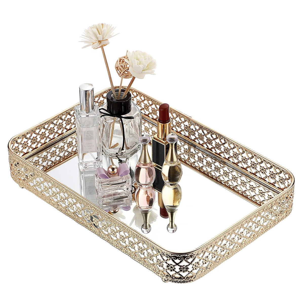 Perfume & Makeup Vanity Tray for Jewelry Storage (No Specific Years)