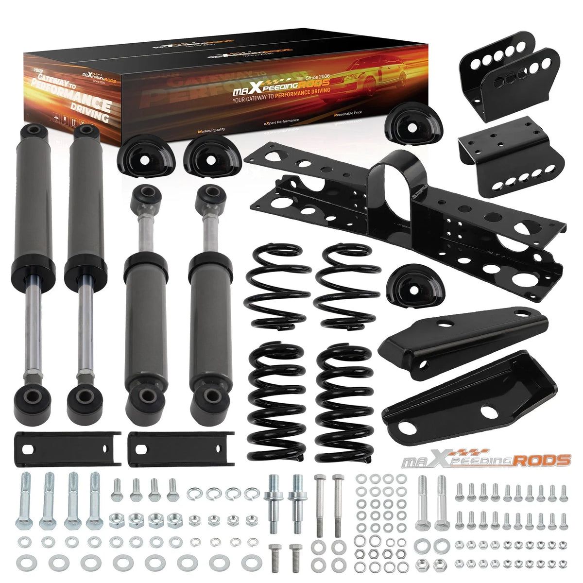 Front 3" Rear 5" Drop Lowering Trailing Arm Kit for Chevy C10 C15 (1963–1972)