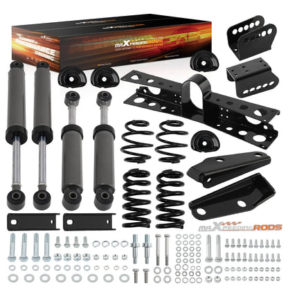 Front 3" Rear 5" Drop Lowering Trailing Arm Kit for Chevy C10 C15 (1963–1972)