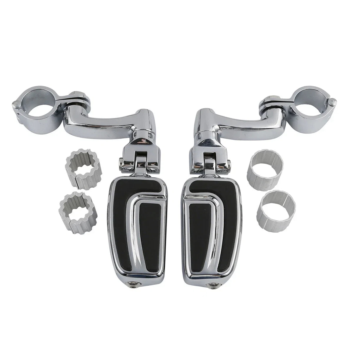Highway Engine Guard Footpeg Mount Set of 4 for Harley Touring (22mm 25mm 32mm 35mm 1-1/4")