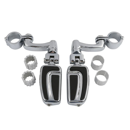 Highway Engine Guard Footpeg Mount Set of 4 for Harley Touring (22mm 25mm 32mm 35mm 1-1/4")