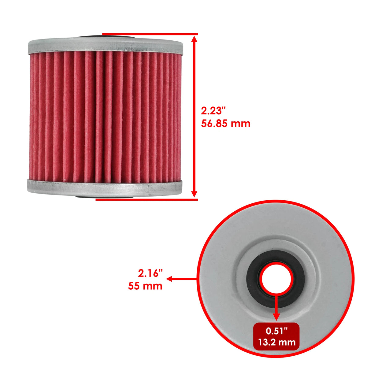3 Pack Oil Filter for Kawasaki Bayou 250 KLF250 (2003–2011) FL114A1027, 16099004