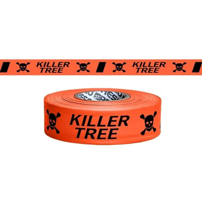 150' x 1½" Orange Glo Vinyl Flagging Tape for KILLER TREE