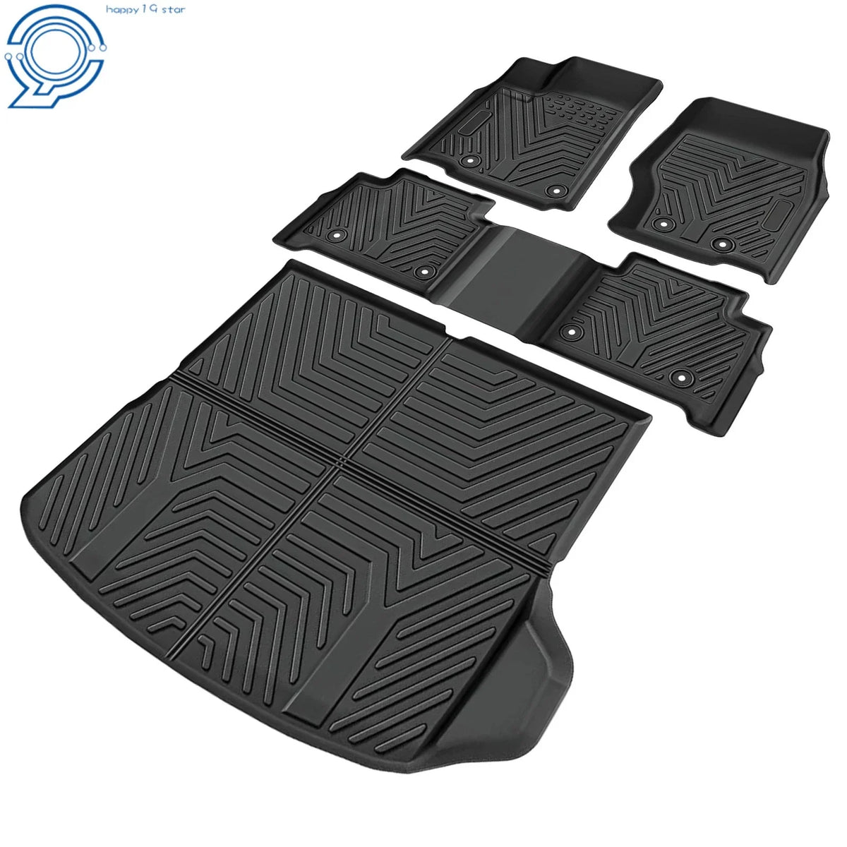 Set of 4 3D All Weather Floor Mats for Jeep Grand Cherokee (2022–2025) TPE
