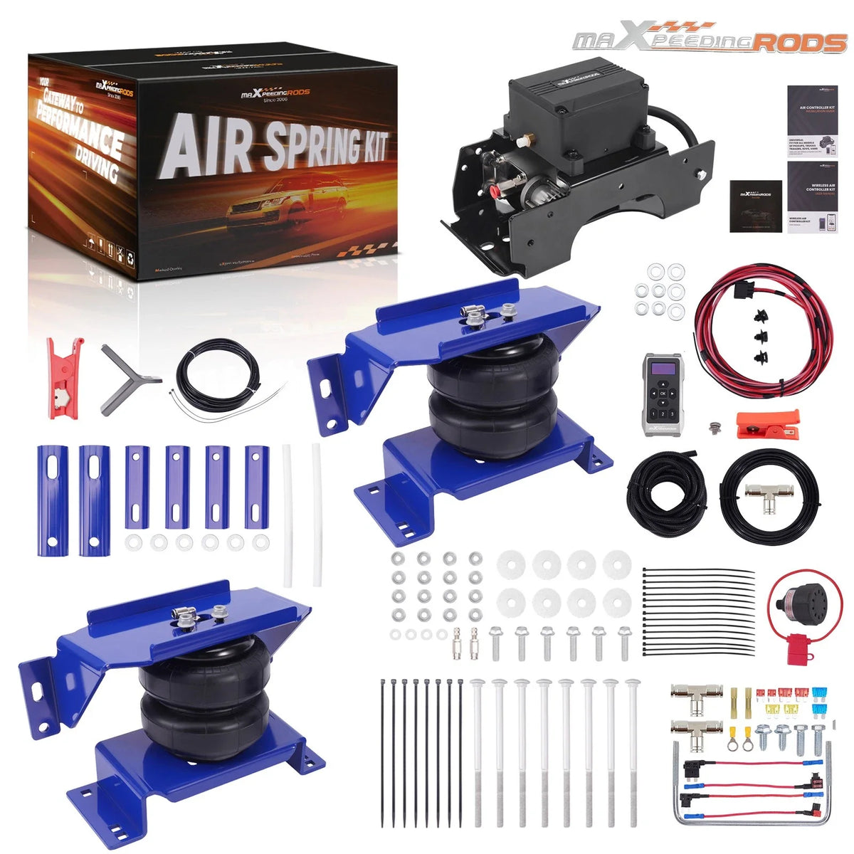 Air Suspension Helper + Wireless Compressor Kit for Ram 3500HD (2010–2024)