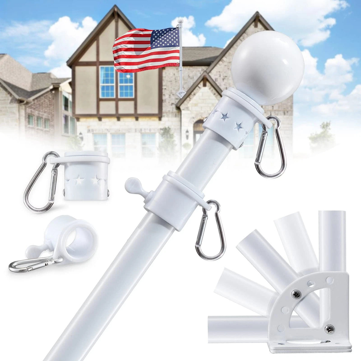 5ft Flag Pole Kit for 5FT Flag (No Known Part Numbers)
