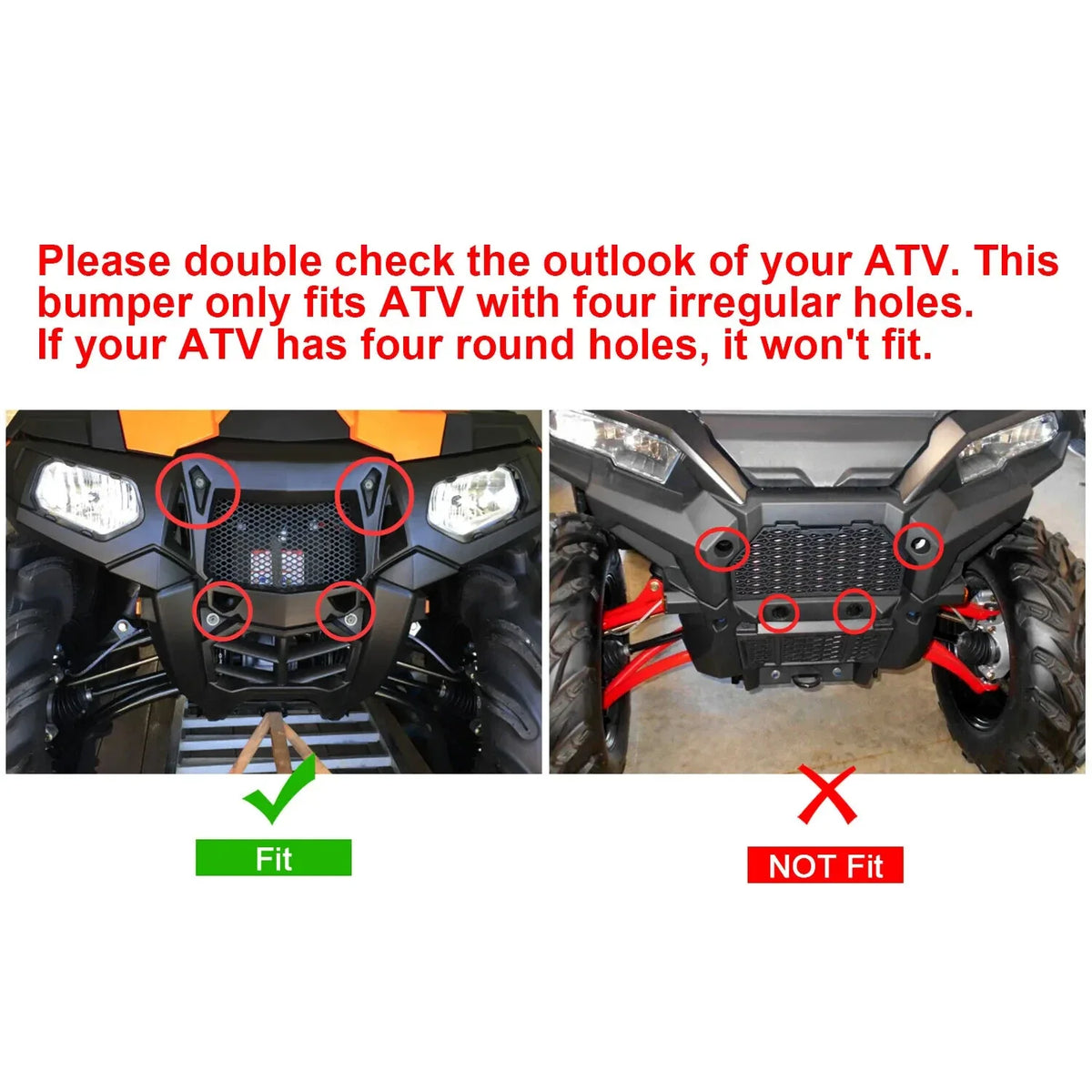 Front Bumper for Polaris Sportsman 550 X2 XP 850 1000 (2009–2023) Brush Guard #2878709