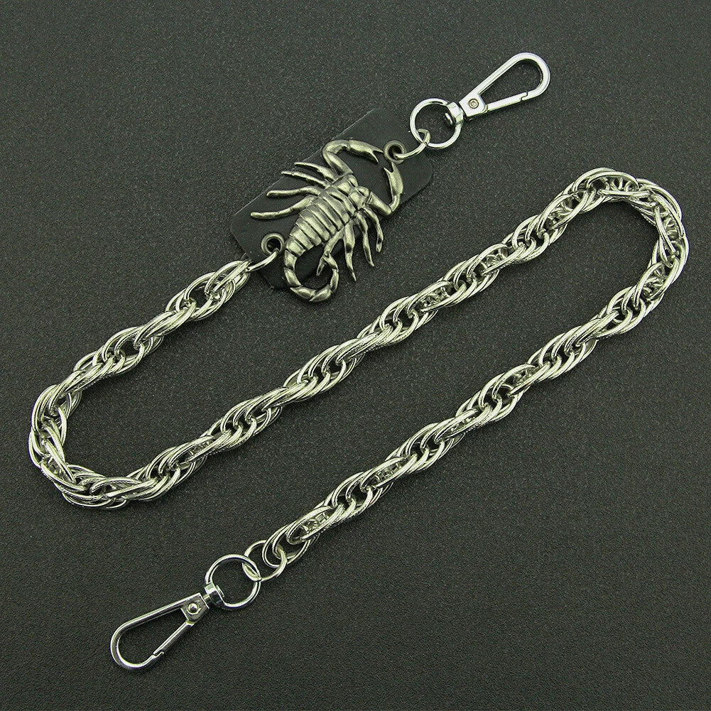 Set of 4 Men's Heavy Wallet Chains for Biker Trucker Jean Key Chain