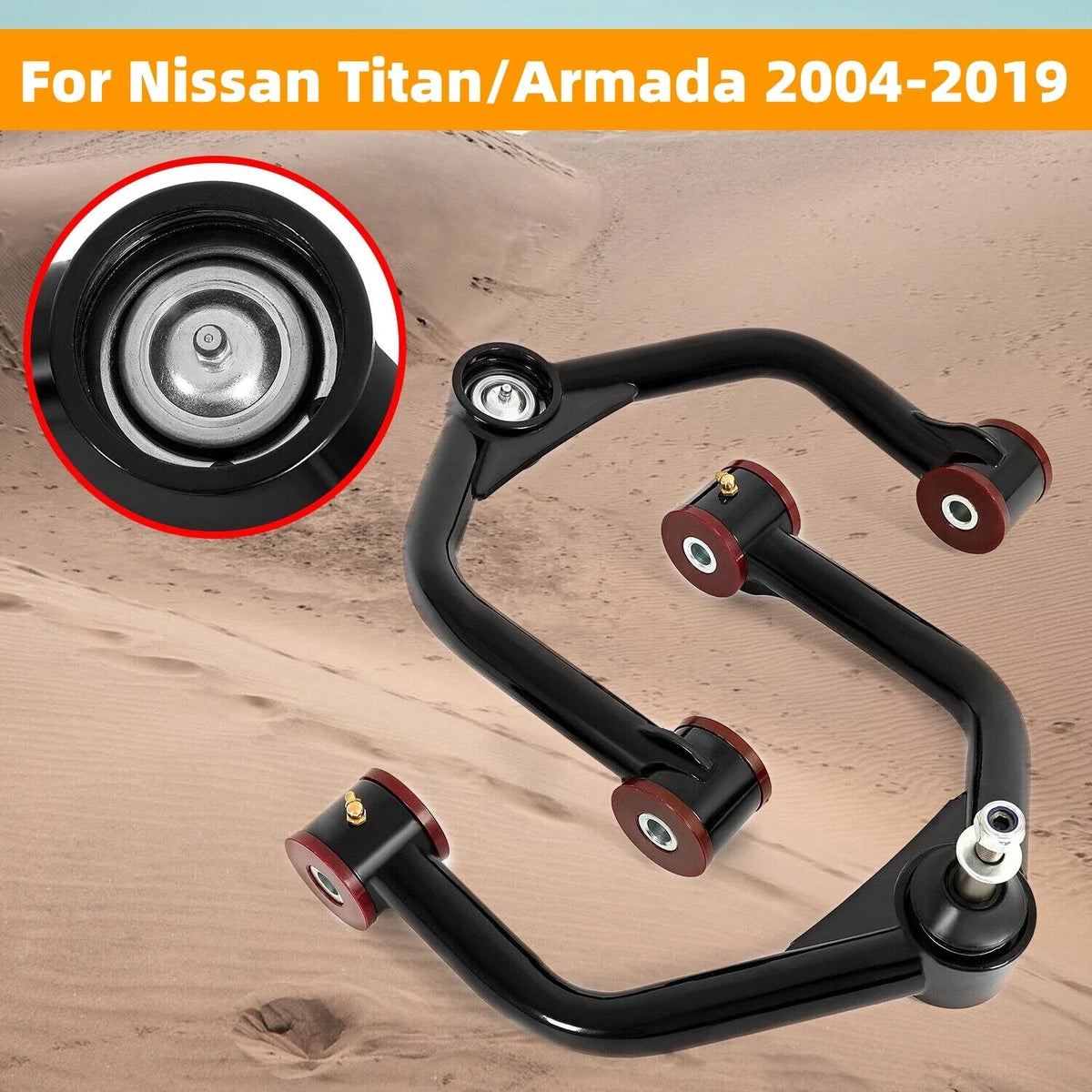 Set of 2 Lift Front Upper Control Arms for Nissan Titan Armada (2004–2019)
