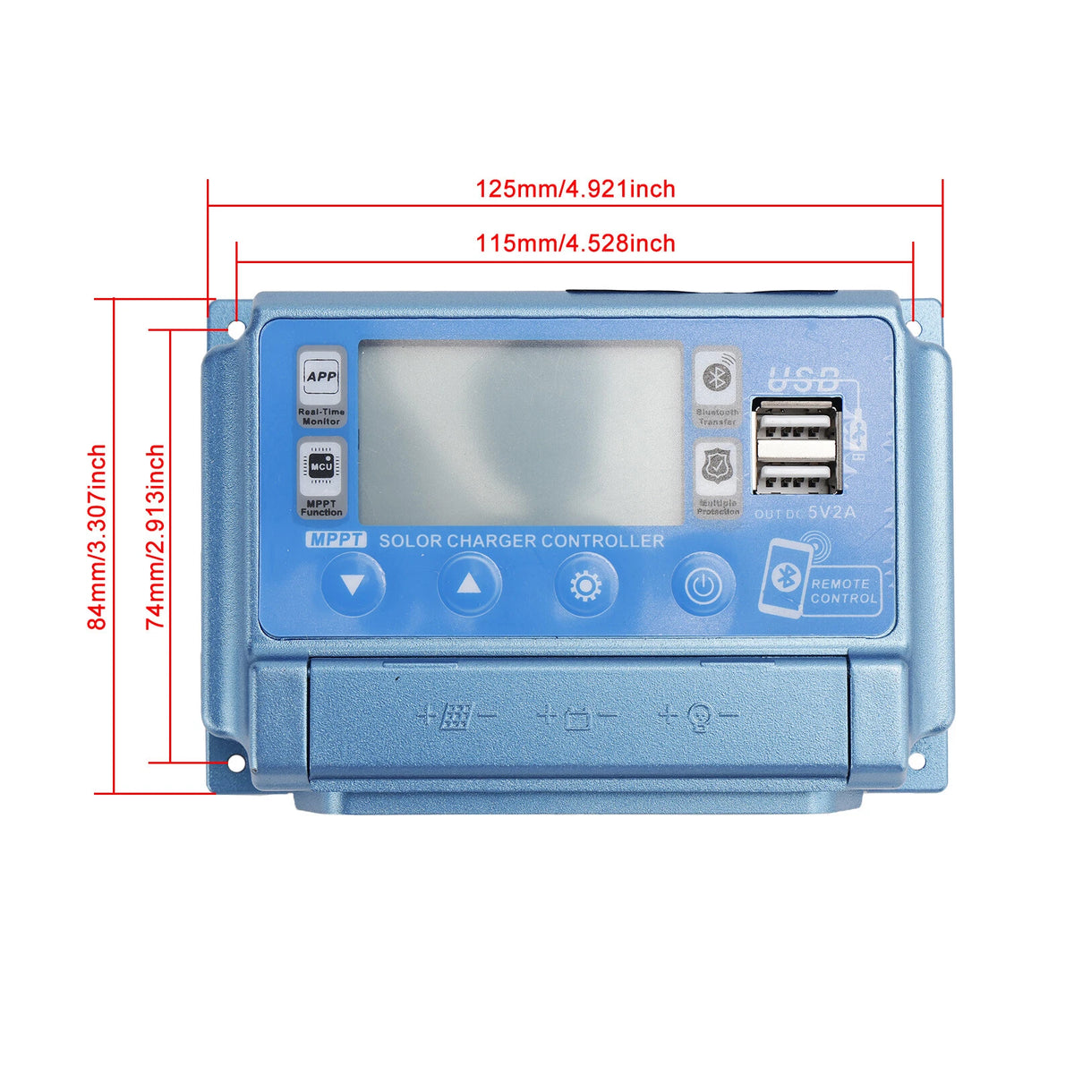 50A MPPT Bluetooth Solar Charge Controller for 12V-60V Battery (E401-A031-50A)