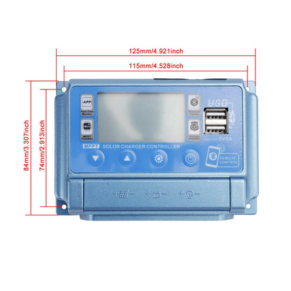 50A MPPT Bluetooth Solar Charge Controller for 12V-60V Battery (E401-A031-50A)