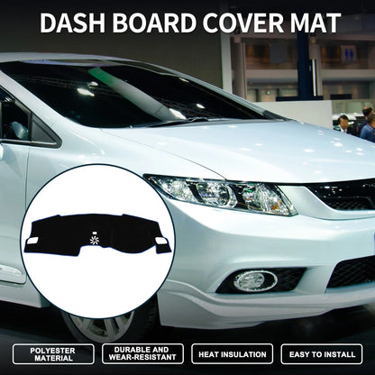 Dashboard Cover Mat for Honda Civic FL5 (2022–2024) Black Blue