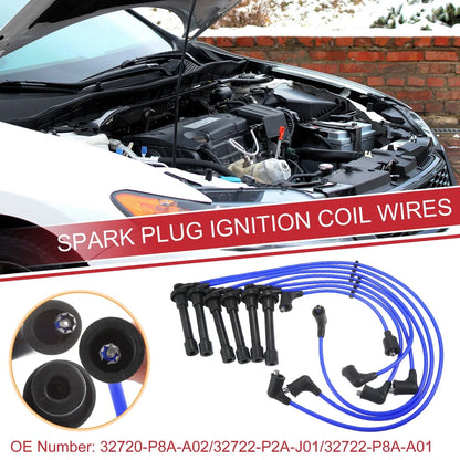 7pcs Spark Plug Wire Ignition Coil Cable No. 32720-P8A-A02 for Honda Accord (1990–2002)