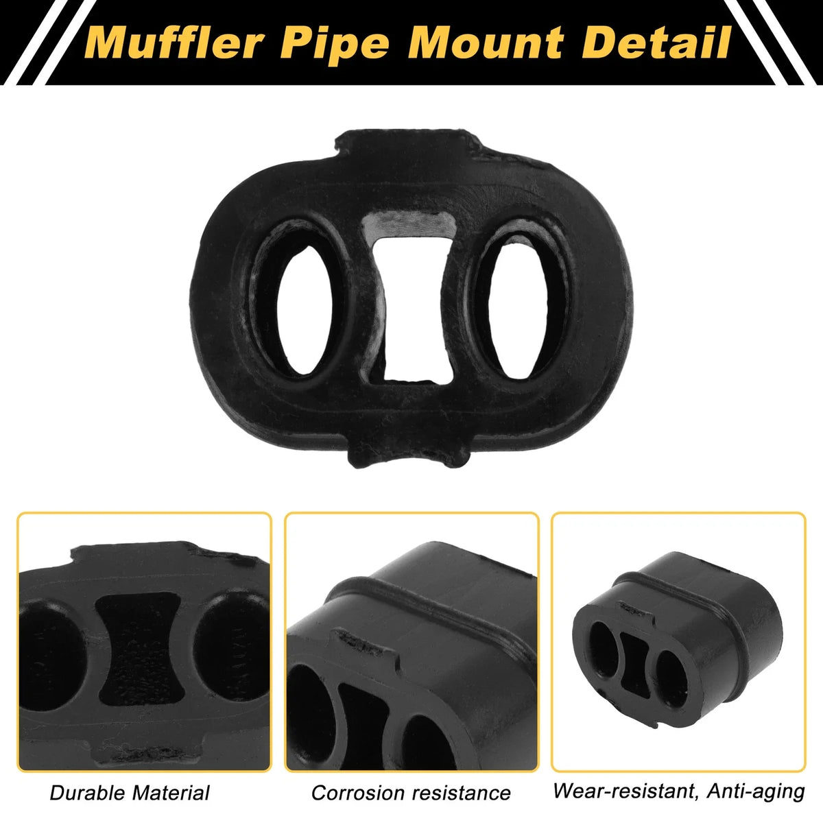 Muffler Exhaust Hanger for Chevy Cruze (2009–2018) 13276148 Rubber Black