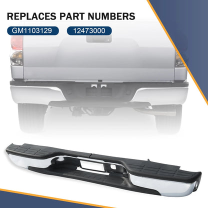 Rear Chrome Bumper for Chevy Silverado GMC Sierra 1500 (1999–2006) 15082619 12496085 GM1103122