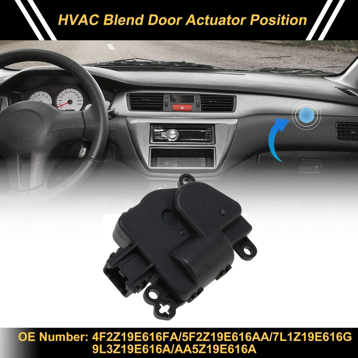 HVAC Heater Blend Door Actuator for Ford Explorer (2011–2018) No. 4F2Z19E616FA