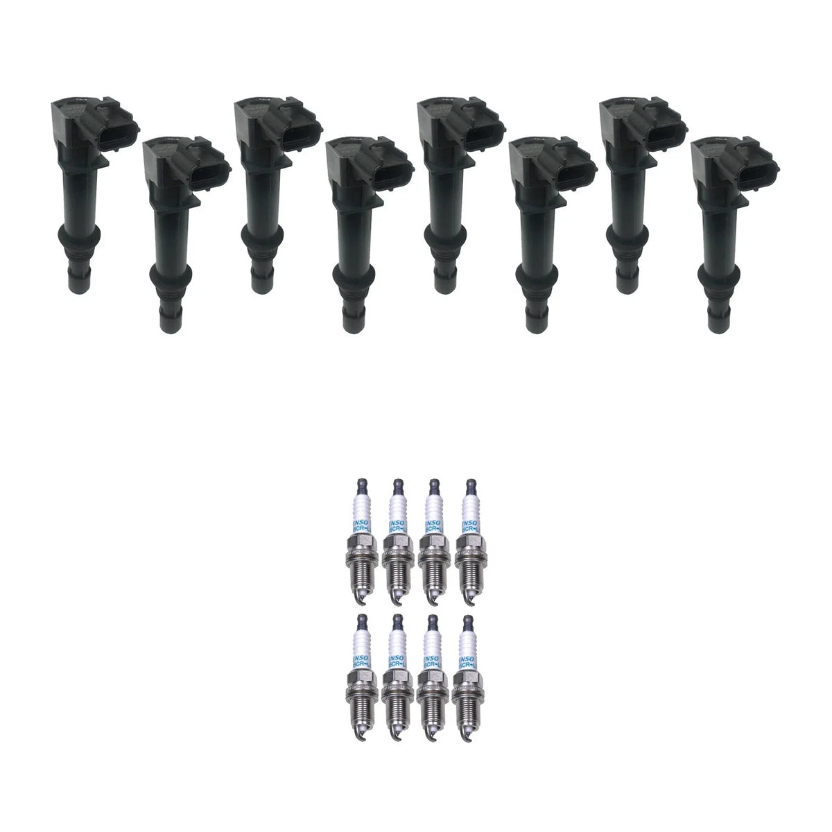 Set of 8 Ignition Coils & Denso Iridium Spark Plugs for Ram 1500 V8 (2002–2023)