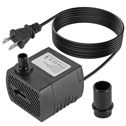 2X Mini Submersible Pump for Fountain (95GPH, 5W, 350L/H)