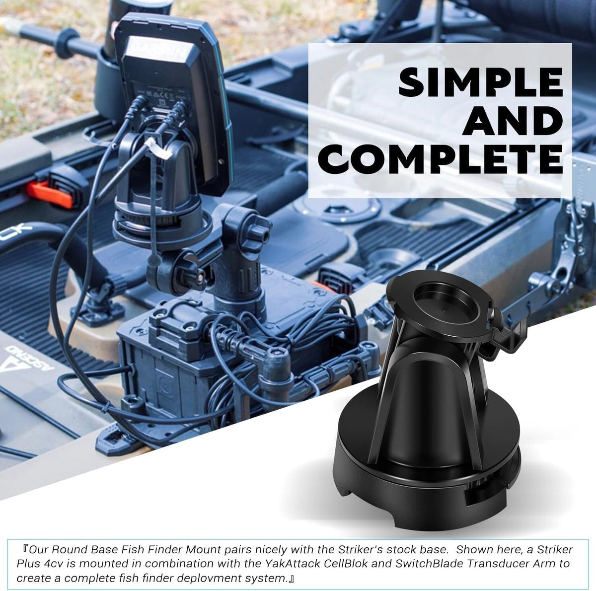 Tilt/Swivel Mount for Garmin Striker Vivid 4cv, Striker Plus 4/4Cv