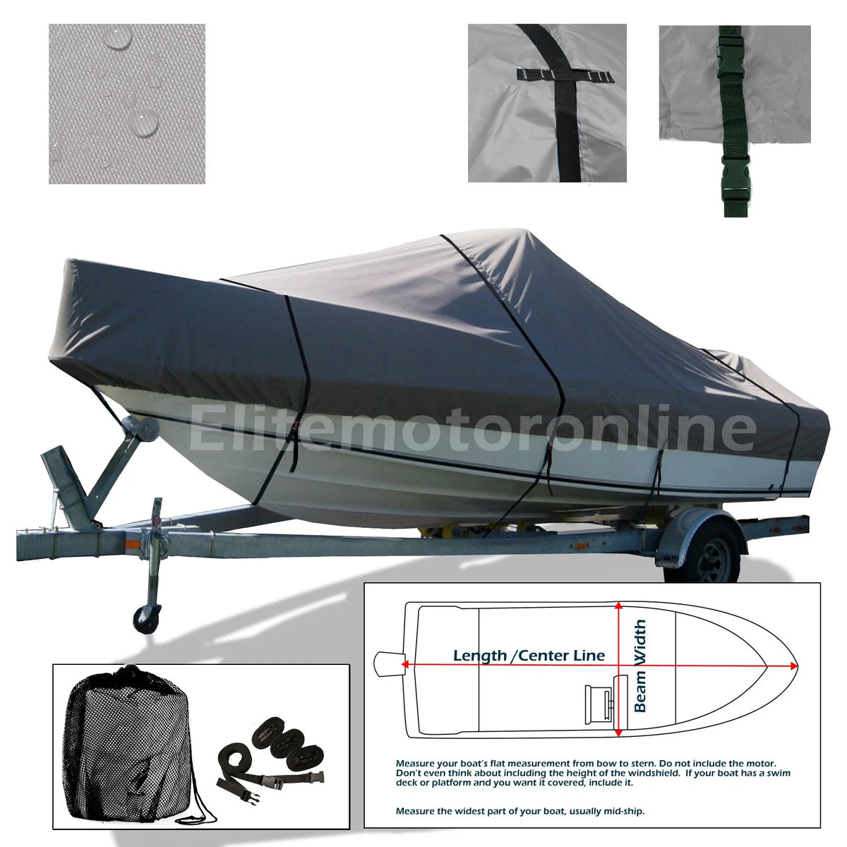 Storage Cover for Bayliner Ciera Sunbridge 2450 (Trailerable, Grey, Waterproof)