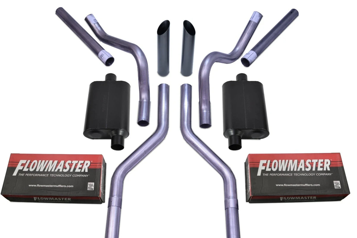2.5" Dual Exhaust Kit for Suburban Yukon (1969–1972) - Flowmaster 40 Series Black