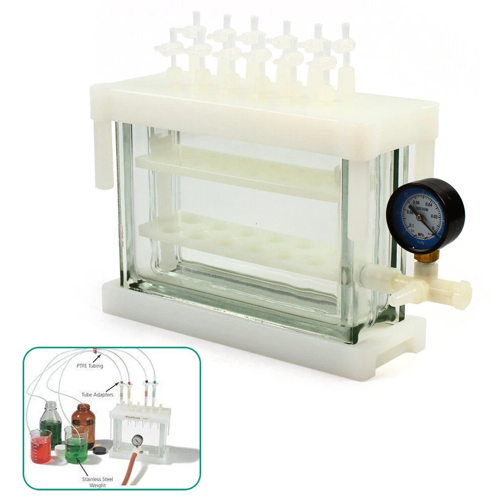 12 Position Solid Phase Extraction Vacuum Manifold Chamber for Lab Testing