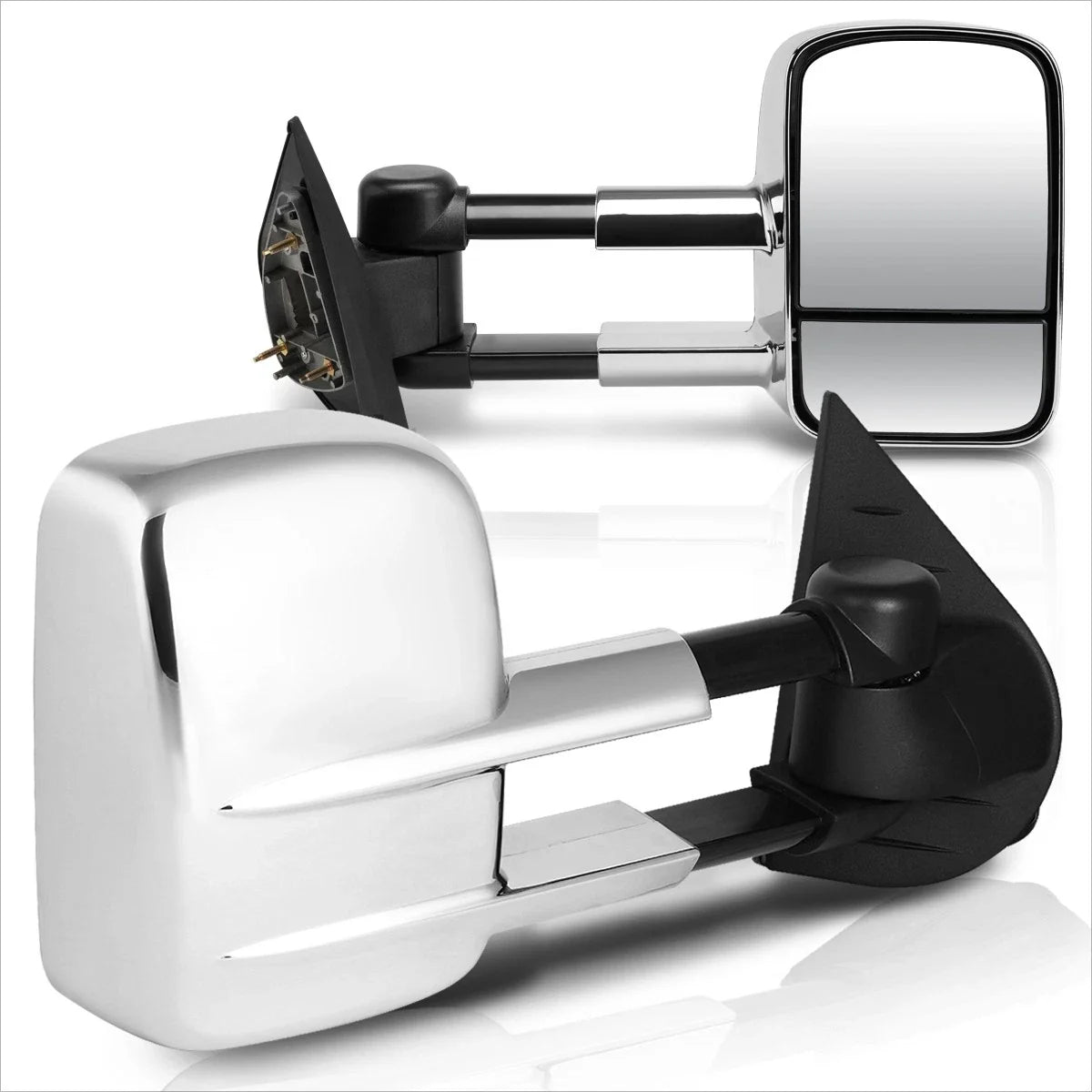 Set of 2 Manual Telescoping Towing Mirrors for Avalanche/Tahoe/Escalade (2007–2013) Chrome