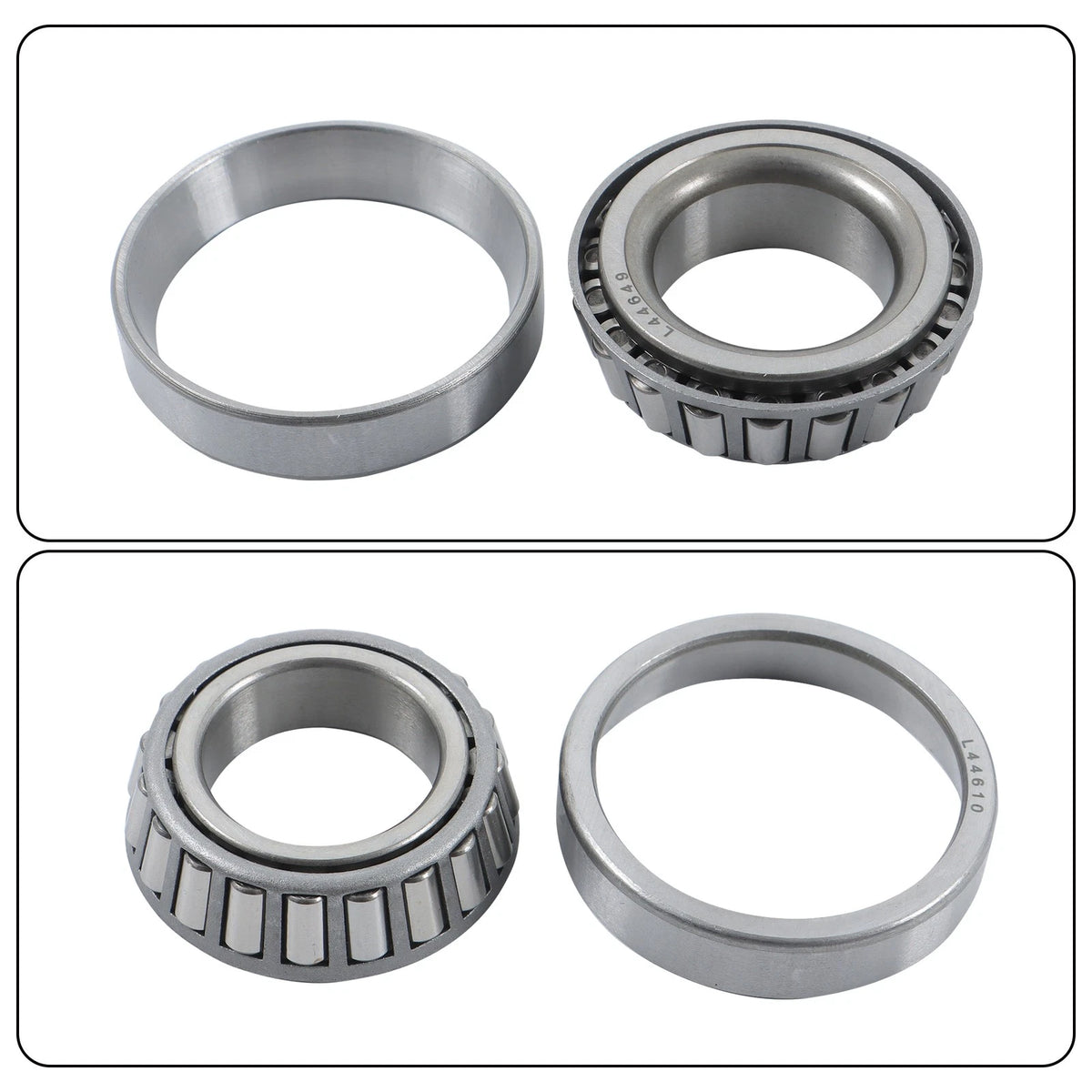 Set of 4 Trailer Bearings for Trailer Axle 1-1/16" (L44649/L44610, BCK56595K)
