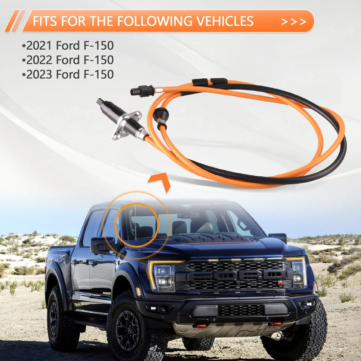 Antenna Base Mount Cable for Ford F-150 (2021–2023) Orange