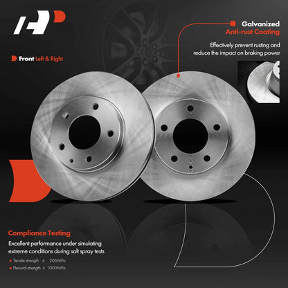 Set of 4 Front Disc Brake Rotors & Ceramic Pads for Mazda MPV (2000–2006) 10305510, BP551C, 30105510, 50005510