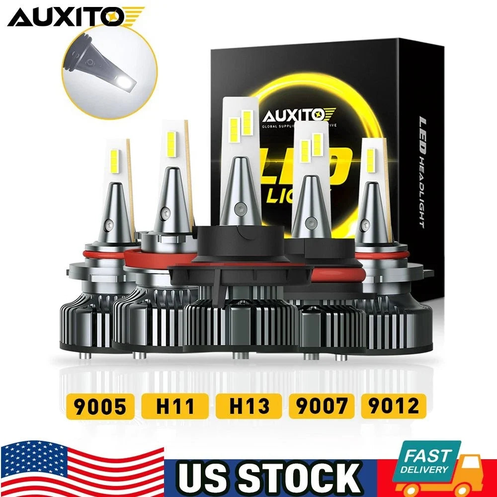 Set of 4 AUXITO H4 H11 9012 9006 H7 H13 9007 LED Headlight Bulbs