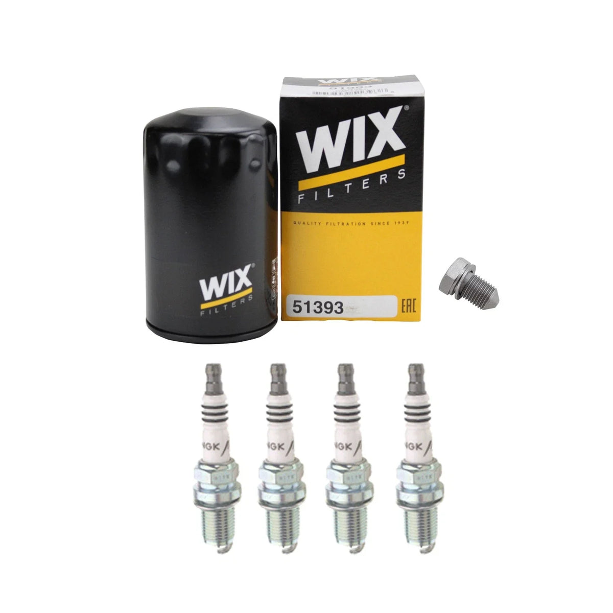 Wix Engine Oil Filter & NGK Iridium IX Spark Plugs Kit for A4 Quattro Jetta (2000–2006)