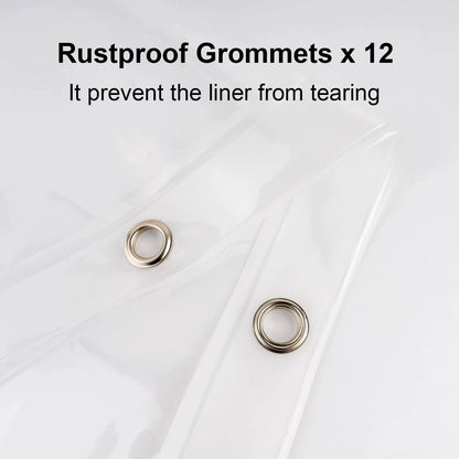 Clear Shower Curtain Liner for EurCross 72"W x 76"L (Pack of 1)