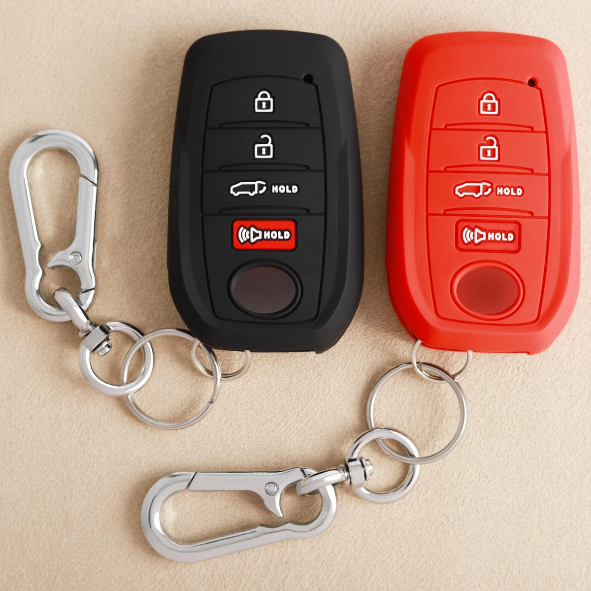 2X Key Fob Cover for Toyota RAV4, Highlander, 4Runner, Sequoia