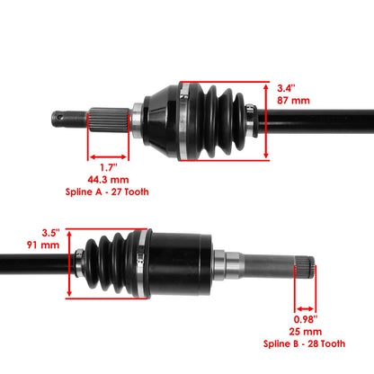 Set of 2 Rear Left/Right CV Joint Axles for John Deere Gator XUV 825M (SK3686AX237GR)