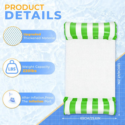 4-in-1 Ultra-Thick Water Hammock for Portable Pool Floats (Adult)