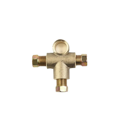 Three-Way Brake T Piece Tee with 3-Male Nuts for M10 3/16 Pipe (Metric)